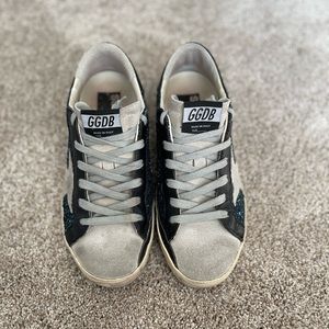 Sparkly Golden Goose Superstar sneakers